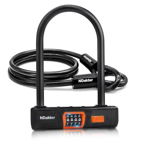 Snapklik.com : NDakter Bike Locks Heavy Duty Anti Theft, Combo Bike U ...