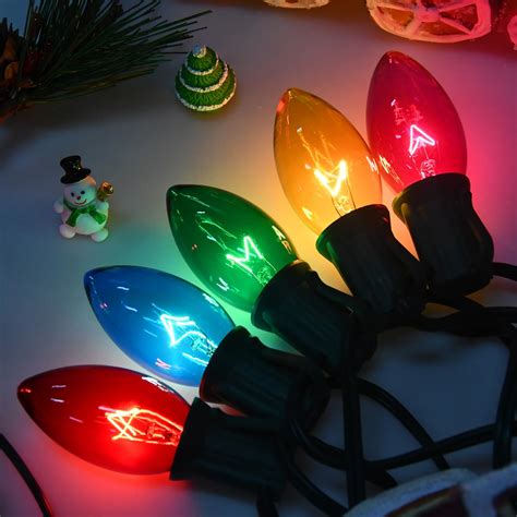 C9 Multicolor Christmas Lights Outdoor Vintage Christmas Tree Lights ...