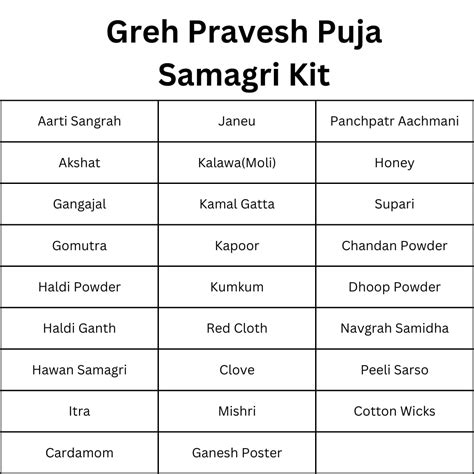 Pujahome Greh Pravesh Puja Samari Kit