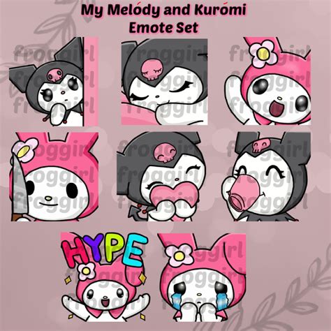 Buy My Melódy & Kurómi Twitch Emotes | My Melódy Emotes | Kurómi Emotes ...