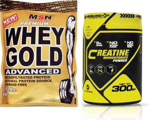 MUSCLE SIZE Whey Gold protein With 300g Unflavored Creatine Monohydrate ...