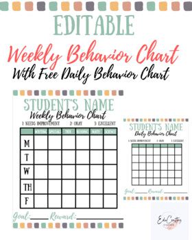 Image result for Weekly Behavior Chart