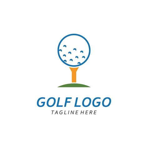 Golf-Vektor-Logo-Vorlage Symbol für Golf-Meisterschaft | Premium Vektor