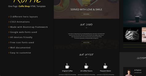 Image result for Coffee HTML Front Page
