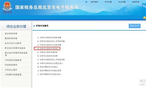 北京市电子税务局涉税专业服务机构用户操作手册_信息