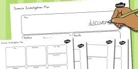Science Investigation Writing Frame Planners - KS1 - Twinkl