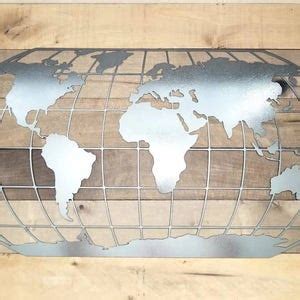 Metal World Map Wall Art Steel Map of the World Travel Gifts - Etsy India