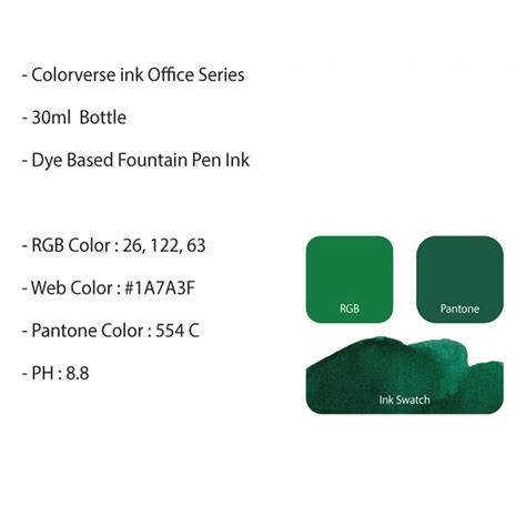 Colorverse Basic Office Series Green Ink- 30ml |Buy Online |Colorverse ...