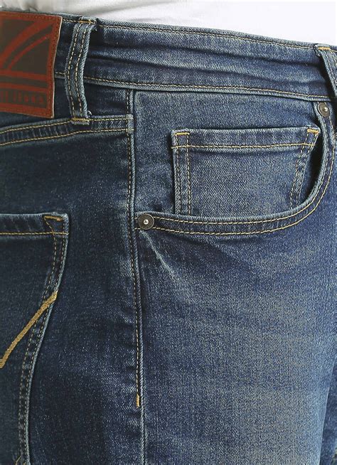 Marvis Dark Blue Mid Rise Straight Fit Jeans | Pepe Jeans India