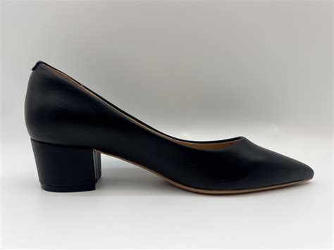 Nappa Leather Black Womens Dress Shoes Soft Fabric Low Heel Pointed Toe ...