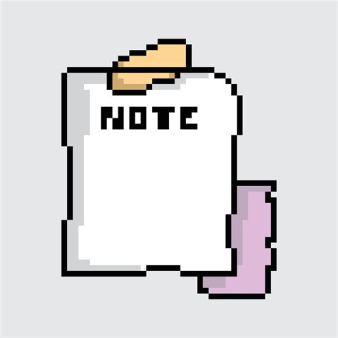 note paper pixel art vector illustration 35956036 Vector Art at Vecteezy