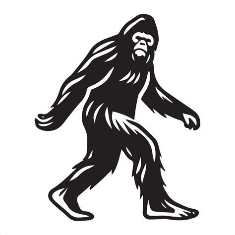 Classic Walking Bigfoot - Legendary Stride Pose 55102840 Vector Art at Vecteezy