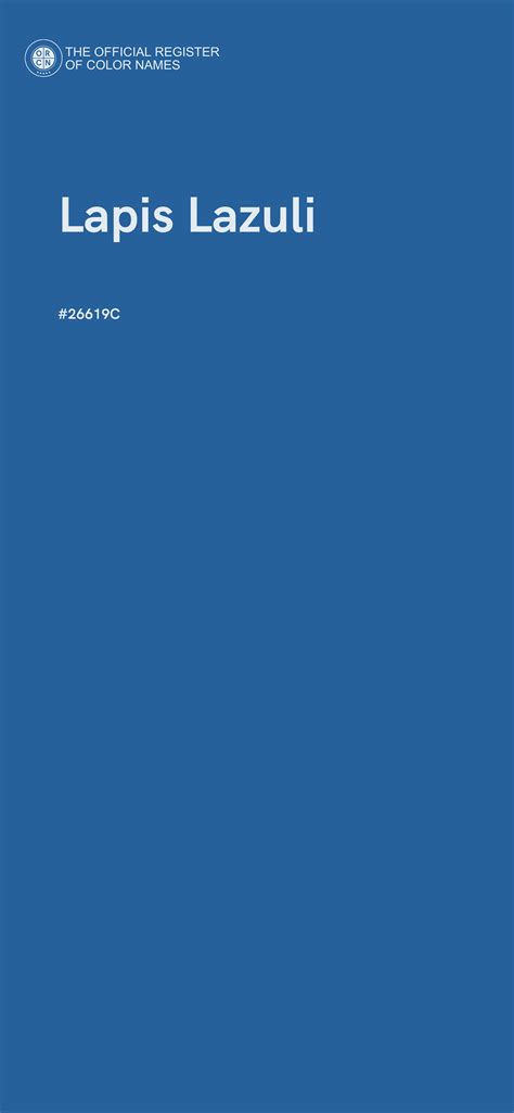 Lapis Lazuli color - #26619C - The Official Register of Color Names