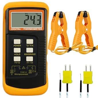 K Type Thermocouple Thermometer Dual Channels Thermocouple Tester (-58 ...