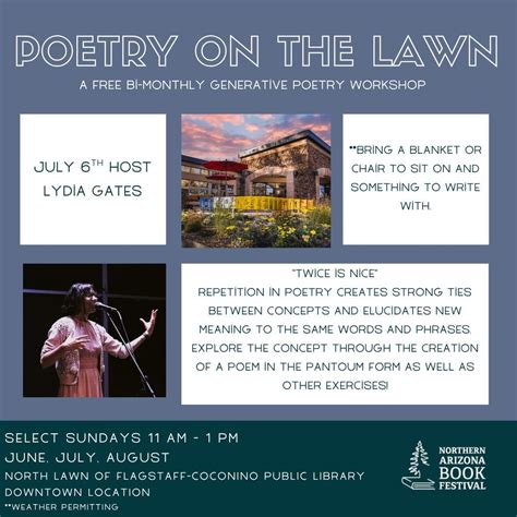 Poetry on the Lawn: A Tri-Monthly Generative Poetry Workshop w/ Lydia ...