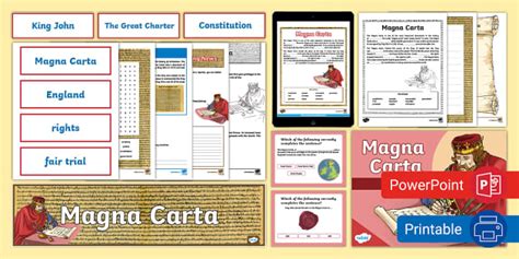Fifth Grade Magna Carta Activity Pack (teacher made)