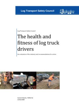 Fillable Online ternz co The health and fitness of log truck drivers An ...