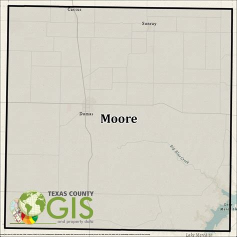 Moore County Shapefile and Property Data - Texas County GIS Data