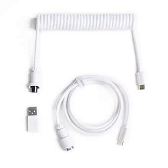 Keychron Custom Coiled Aviator USB Cable - White : Amazon.in: Computers ...