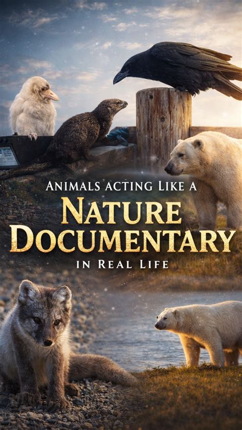 Animals acting like a nature documentary in real life