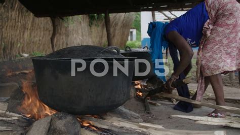 Cooking Pot On Fire