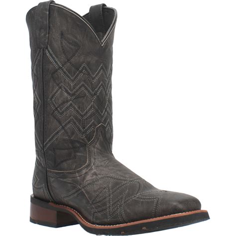 Buy Laredo Mens Axel Cowboy Boots Leather Black Online at Lowest Price ...