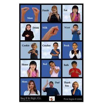 Harris Communications N499 First Signs Language Poster : Amazon.in ...