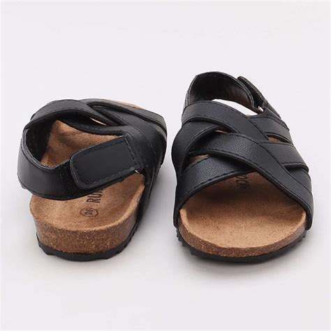 HopscotchBoys Black Solid Sandals – Mother Choice
