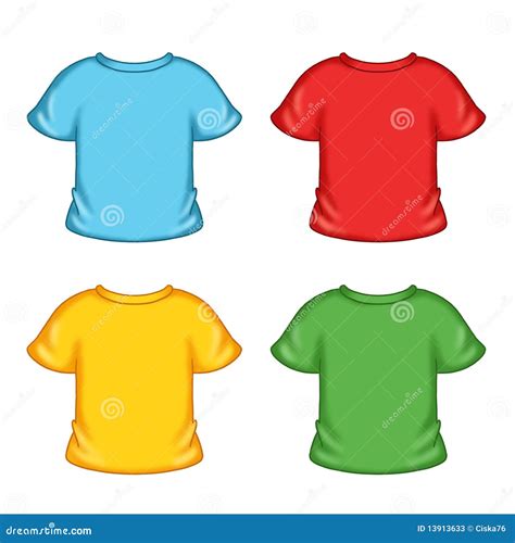Colored t-shirts stock illustration. Illustration of unthread - 13913633