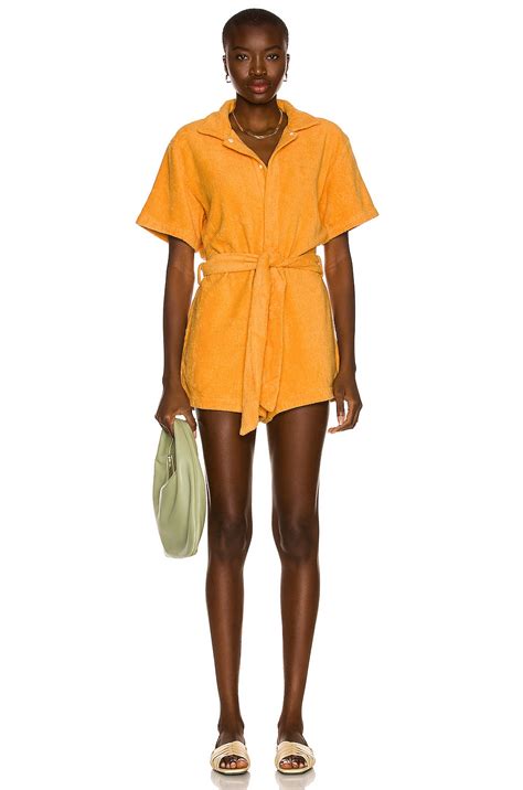 TERRY Il Pareo Romper in Mandarin | FWRD