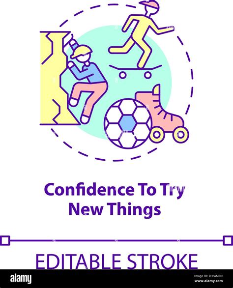 Confidence to try new things concept icon Stock Vector Image & Art - Alamy