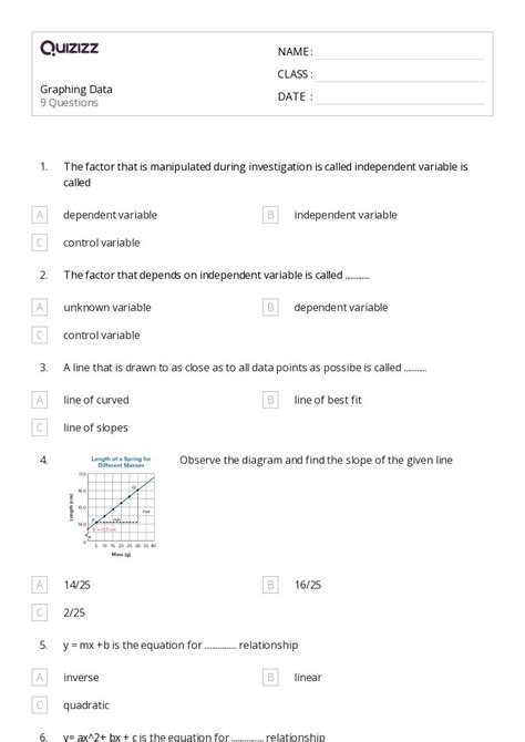 50+ Graphing Data worksheets for 8th Class on Quizizz | Free & Printable