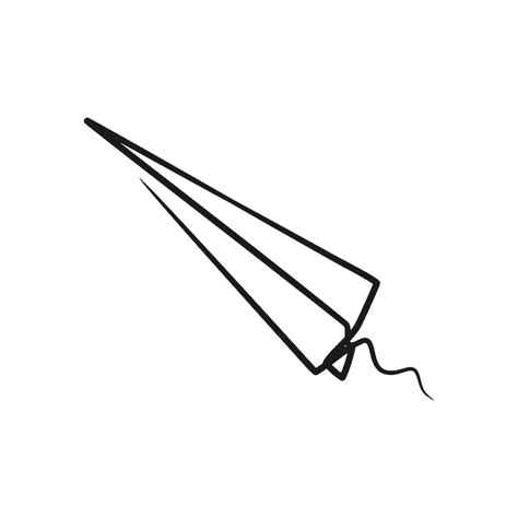 Continuous one line art drawing of paper plane | Premium Vector