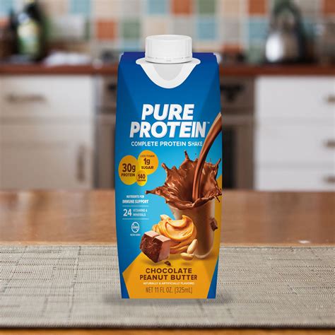 Chocolate Peanut Butter Protein Shake 4 Ct 11 fl oz Gluten Free ...
