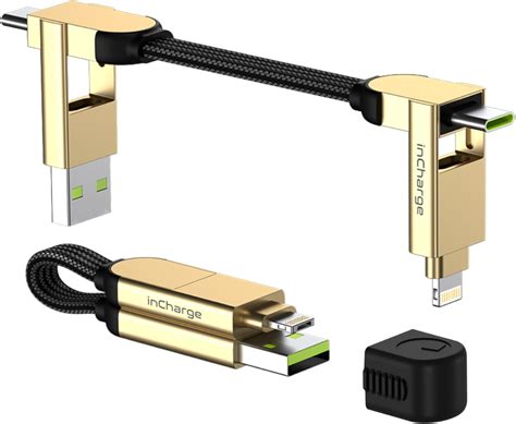 Rolling Square inCharge X, Multi Charging Cable, Portable Keychain ...