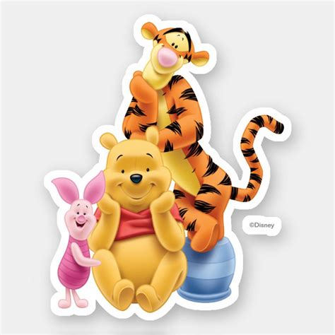 Pooh & Friends 11 Sticker | Zazzle | Winnie the pooh pictures, Winnie ...