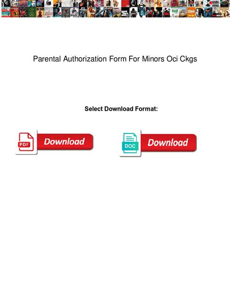 Fillable Online Parental Authorization Form For Minors Oci Ckgs steves ...