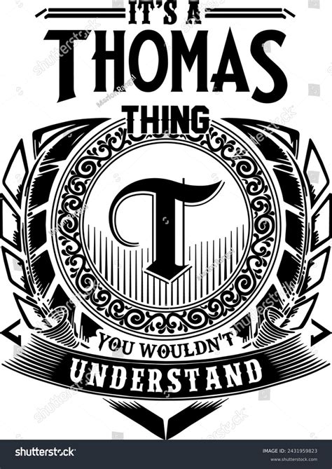 Thomas Last Name Desing Screen Printing Stock Vector (Royalty Free ...