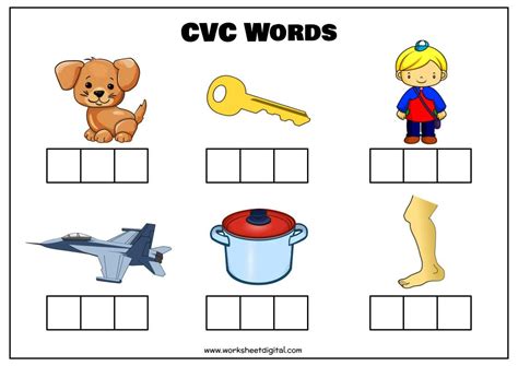 CVC Words Phonics Worksheets: Say and Write (printable) - Etsy