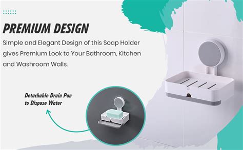 Nyarra Soap Holder for Bathroom, Non-Drill Wall Mount Magic Sticker ...