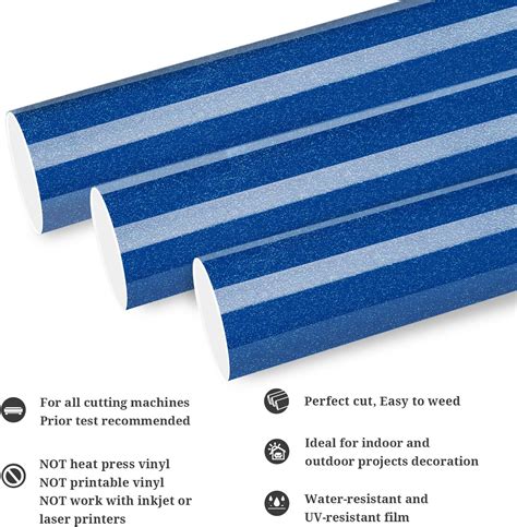 Buy TECKWRAP Glossy Shimmer Glitter Vinyl Adhesive Vinyl for Craft ...