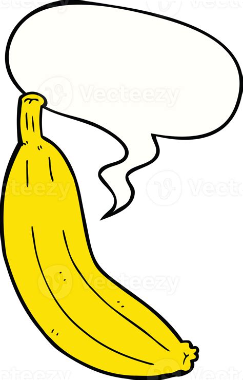 cartoon banana with speech bubble 44930997 PNG