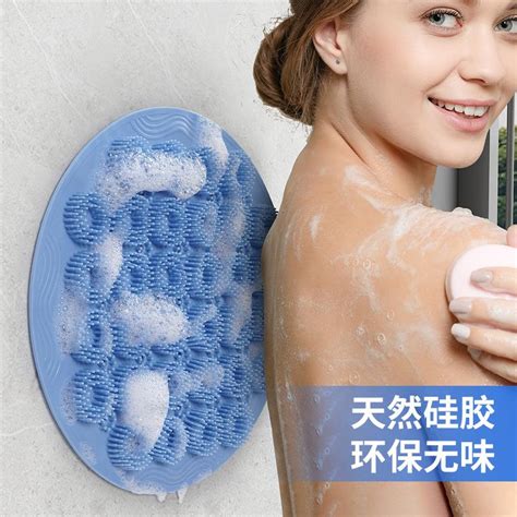 洗澡擦背神器搓澡刷浴室贴墙搓背懒人硅胶后背按摩不求人吸盘搓脚-Taobao