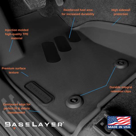 2024–2026 Toyota Tacoma Floor Mats | BaseLayer All-Weather Liners