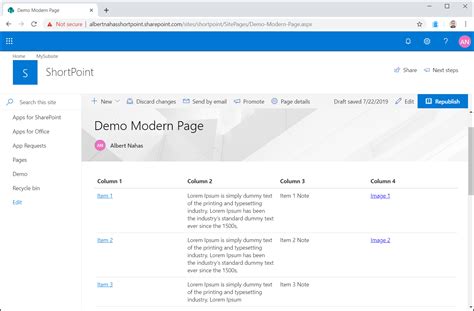 Image result for SharePoint Table Layout
