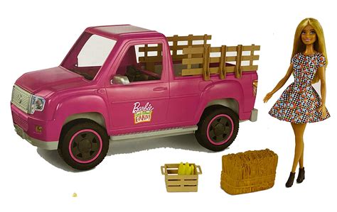 Buy Barbie Sweet Orchard Farm Truck & Doll Set, Blonde Barbie Doll ...