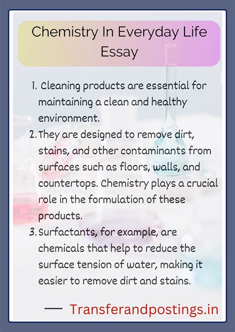 Chemistry In Everyday Life Essay ''Exploring the Impact of Chemistry in ...