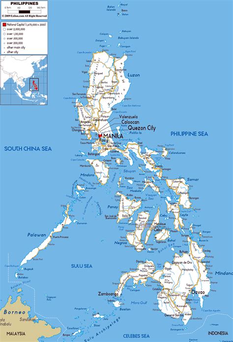 Maps of Philippines | Detailed map of Philippines in English | Tourist map of Philippines | Road ...