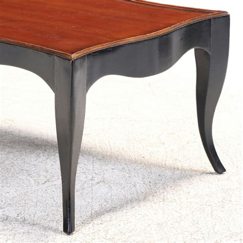 Woodbridge Furniture Co. Louis XV Style Cherrywood and Ebonized Coffee ...