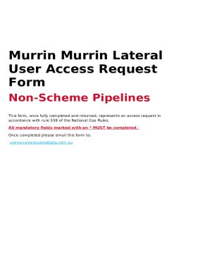 Murrin Murrin Lateral User Access Request Doc Template | pdfFiller